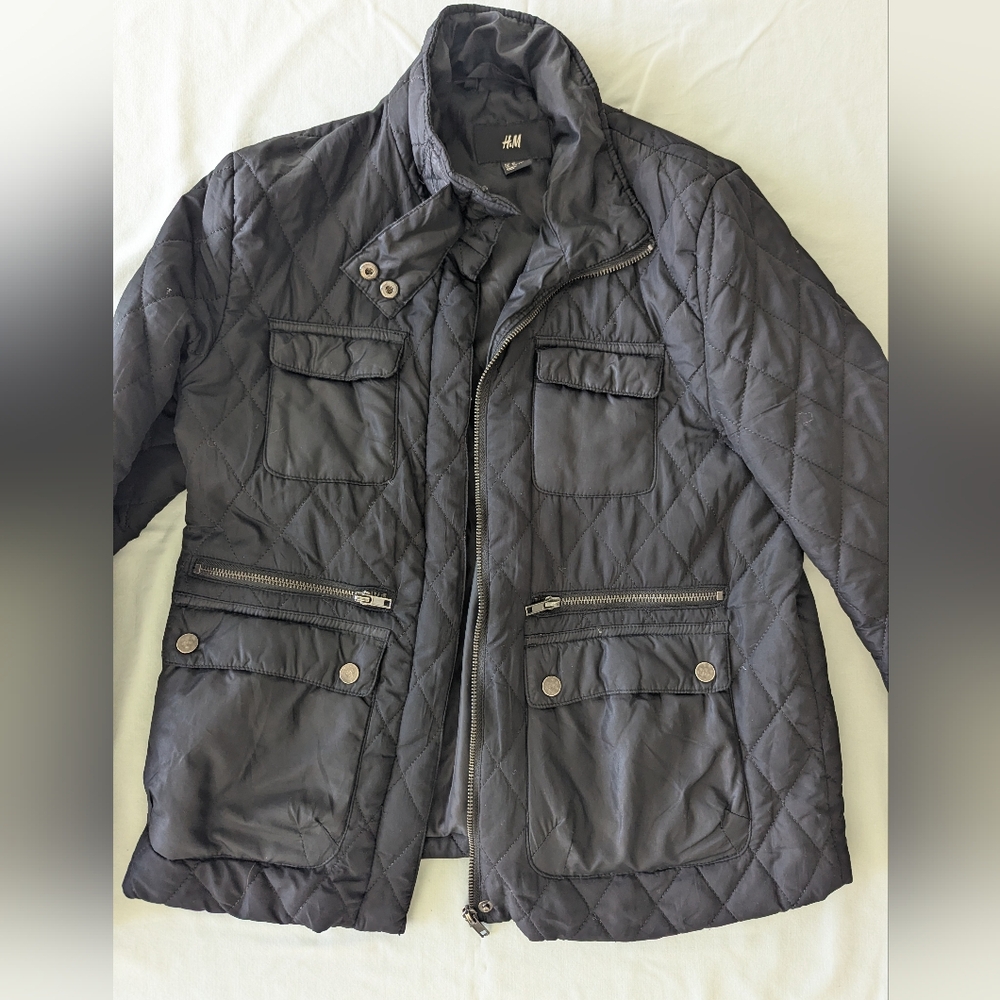 H&M Women's Black Quilted Field Jacket